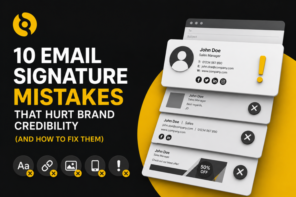 email signature mistakes that hurt brand credibility