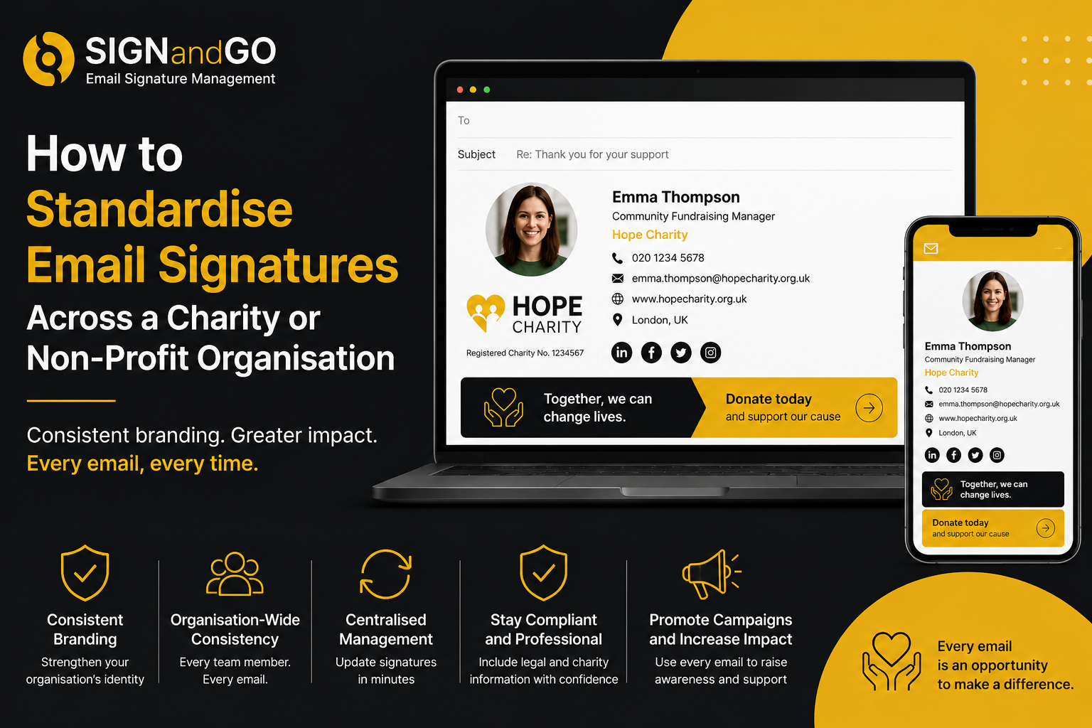 How to Standardise Email Signatures Across a Charity or Non-Profit Organisation